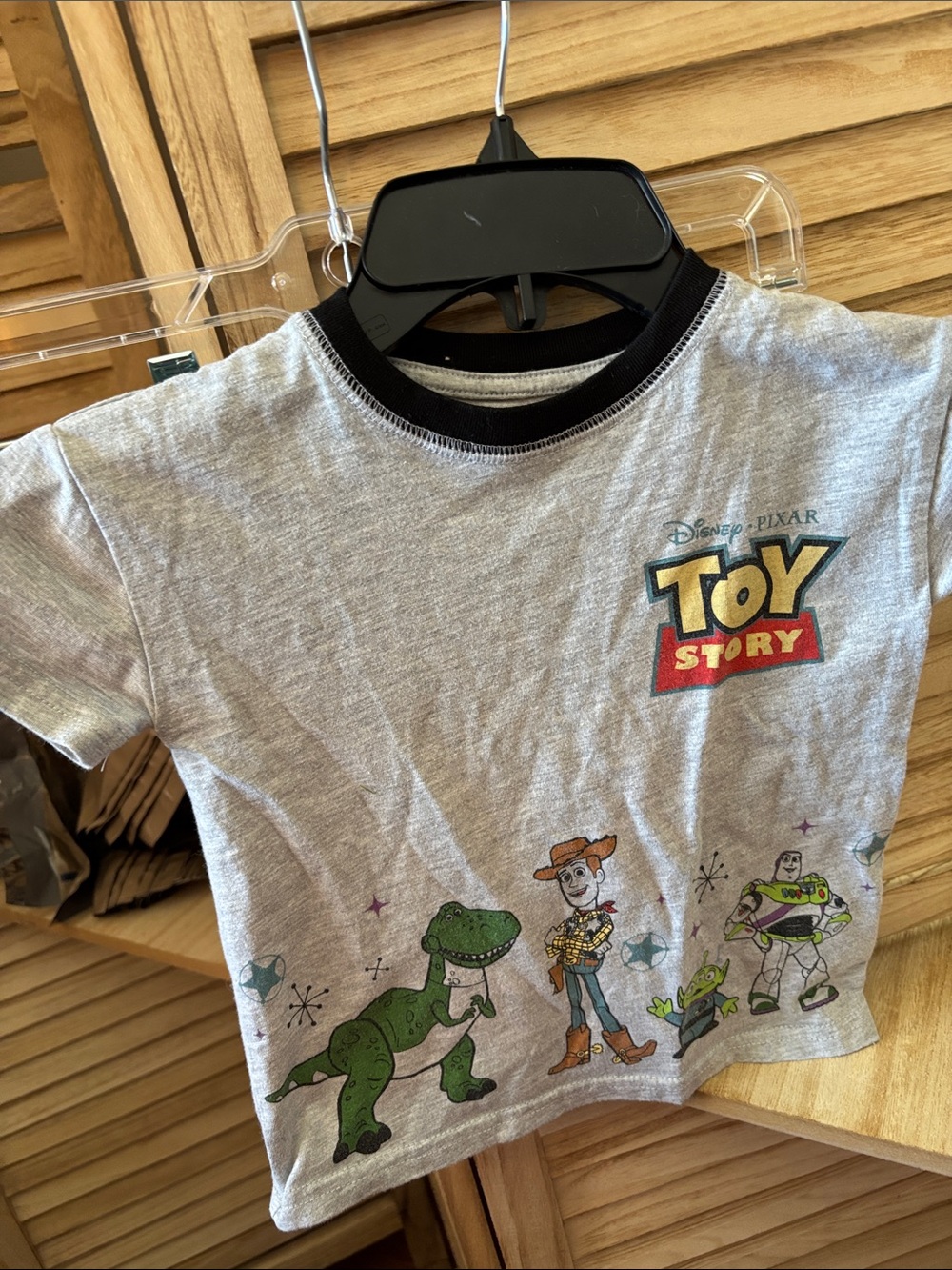 Toy Story Grey Kids Graphic Tee with Black Trim 3T